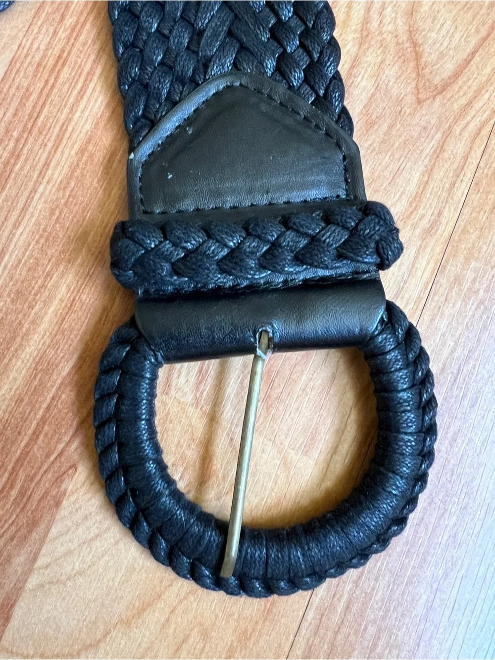 Woven Braided Women's Belt in Black - Unbranded 38”